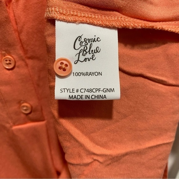 NWT Cosmic Blue Love Peach Scoop Neck Tank Medium - Picture 6 of 6